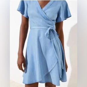 Loft Chambray Wrap Dress